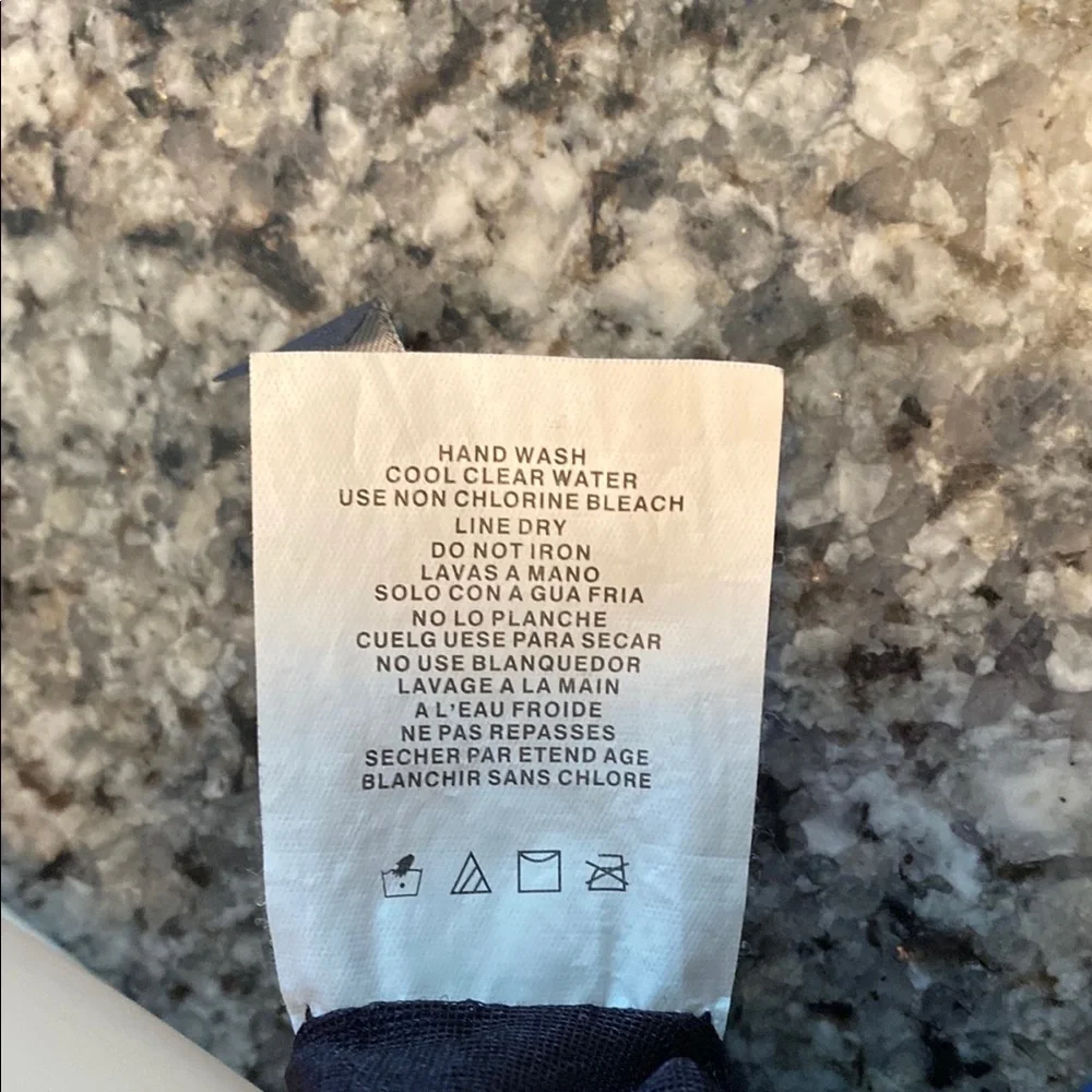 INC International Concepts Blue and White One-Piece Swimsuit Sporty Design 12 - Picture 12 of 16